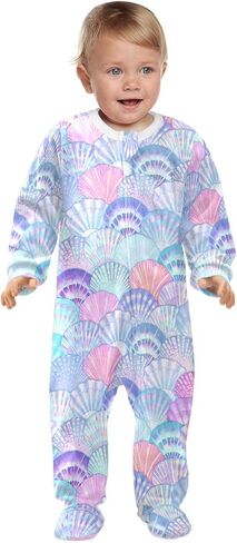 Dussdil Baby One-Piece Footies Newborn Rompers Pajamas Cotton Footed Pjs for Sleep Play Boys Girls in Kuwait