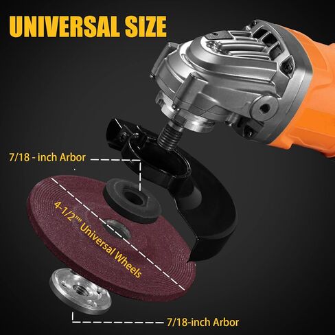 Cordless Angle Grinder Compatible with DeWalt 20V Max Battery, 4-1/2-Inch,1000RPM Brushless Motor with Cutting/Polishing Wheel Disc,Pin Wrench Kitbox For Metal Wood Polishing,Thin Steel, (NOT Battery) in Kuwait