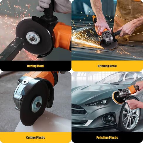 Cordless Angle Grinder Compatible with DeWalt 20V Max Battery, 4-1/2-Inch,1000RPM Brushless Motor with Cutting/Polishing Wheel Disc,Pin Wrench Kitbox For Metal Wood Polishing,Thin Steel, (NOT Battery) in Kuwait