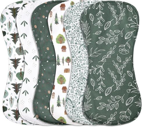 6 قطع من أقمشة التجشؤ العضوية، أقمشة التجشؤ الناعمة من الموسلين، أقمشة التجشؤ القطنية الماصة للأطفال من الجنسين، هدية محايدة لحديثي الولادة من الأولاد والبنات in Kuwait