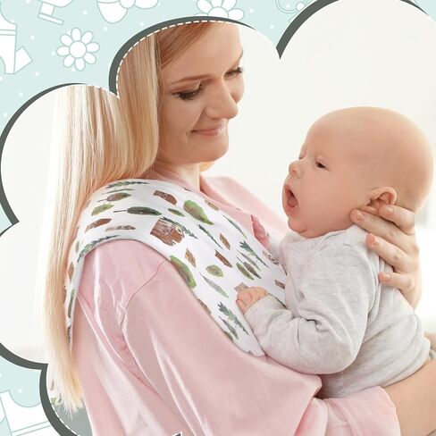 6 قطع من أقمشة التجشؤ العضوية، أقمشة التجشؤ الناعمة من الموسلين، أقمشة التجشؤ القطنية الماصة للأطفال من الجنسين، هدية محايدة لحديثي الولادة من الأولاد والبنات in Kuwait