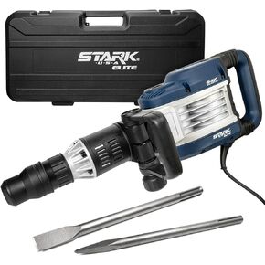 Stark USA 26 lbs SDS Max Inline Demolition Hammer 1600W Demo Chipping Hammer Concrete Cement Breaker Lightweight Anti-Vibration Variable Speed