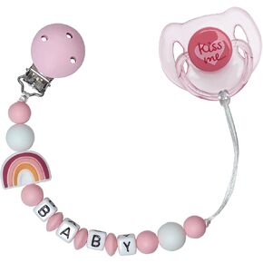 مشبك لهاية قوس قزح وردي مع لهاية مغناطيسية وردية لطيفة ملحقات ألعاب الدمى (قوس قزح) in Kuwait