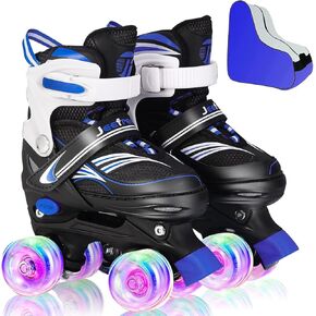 Adjustable Lights up Roller Skates for Girls,Boys,Kids,Purple Roller Skates for Kids Beginners, patines para niñas