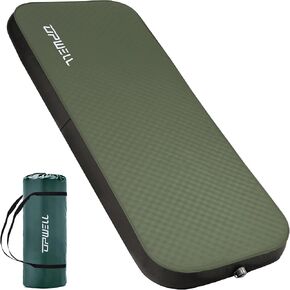 UPWELL Self Inflating Sleeping Pad 4.5" Thickness Camping Mattress with Solid Foam Double Sleeping Mat Portable Fast Inflation for Outdoor Mat Portable Roll Up Bed Brown