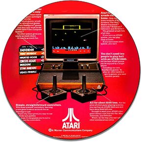 Atari System Pitfall II Atari 2600 Advertisement Vintage Games Toys Reproduction Vintage Style Metal Signs Round Metal Tin Aluminum Sign Garage Home Decor With 2 American Flag Vinyl Decals