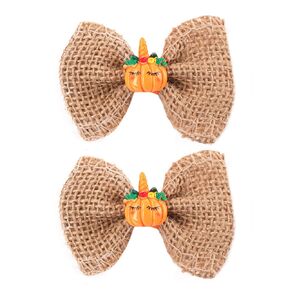 Thanksgiving Hair Accessories Headband Thanksgiving Day Turkey Hair Bow Clips Headwear for Baby Girls Autumn Party TSFJ18 (Orange Dot Set)