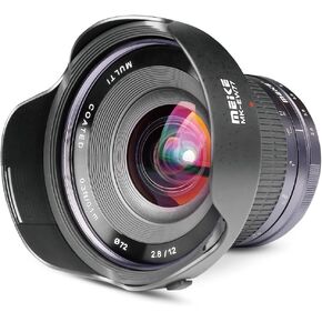 Meike 12mm F/2.8 Ultra Wide Angle Manual Foucs Prime Lens for Canon EOS-M Mount APS-C Mirrorless Cameras