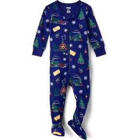 Gymboree Unisex Baby and Newborn Long Sleeve 100% Cotton Zip-Front One Piece Footed Pajamas