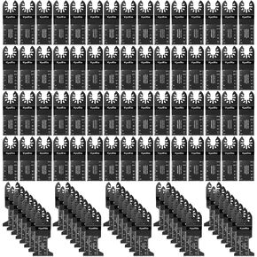 200 Pcs Oscillating Tool Blades, Quick Release Multitool Blades for Wood and Plastic, Compatible with Milwaukee, Ryobi, Makita, Bosch, and Craftsman