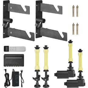 Wellmaking Electric Backdrop Support System Wall Mount Motorized Electric Photo Background Roller with Remote for Studio Live Game Video Background Home, Compatible with Light Stands, Walls, Ceiling