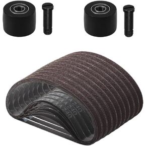2-Pack 3037PAS Air Sander Bearing with 60PCS 1/2 x 18" Tool Belts (40/60/80/120/180/240) for Astro Pneumatic Tool