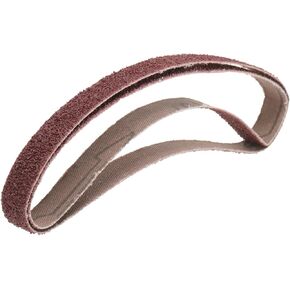 uxcell 2pcs 2-1/2" x 16" Sanding Belts 80 Grits Aluminum Oxide Abrasive Belt Sander Paper Sanding Papers for Metal Wood Grinding Polishing, Reddish Brown