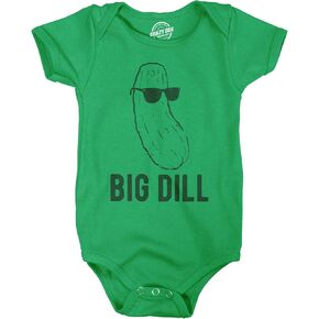 Big Dill Baby Bodysuit Funny Big Deal Funny Cool Pickles Sunglasses Infant Jumper