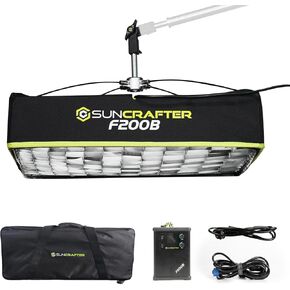 200W Flexible Photo Light, 23.6" Bi-Color LED Foldable Video Light Kit 2700K- 6500K, CRI 95+, TLCI 98+ App, Control Unit for Studio Photography Lighting with Softbox, Grid, Carry Bag, F200B