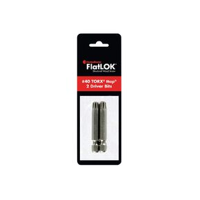 FastenMaster 2803047 FlatLOK Torx Ttap No. 40 x 2 in. Driver Bit - Steel 0.25 in. Hex44; 2 Piece2