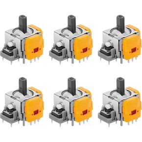 6PCS Hall Effect Joysticks for PS5 Controller, 3D Analog Sensor Wheel Thumbsticks Replacement for PlayStation 5 Controller