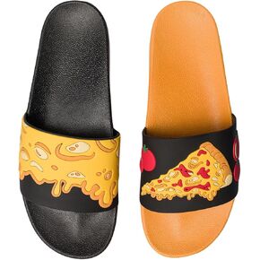 Slides for Women, Men & Kids Pool Sandals Funny Designs Books Coffee Party Pizza Fox Bear Llama Clouds Footwear Gift