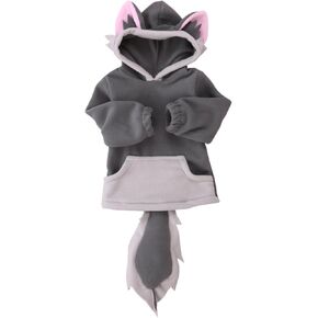 stylesilove Unisex Baby Boys and Girls Cute Cartoon Animal Design Long Sleeve Pullover Hoodie Soft Fall Winter Outfit
