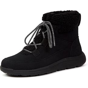 حذاء نسائي من JBU كاجوال بمقدمة مستديرة وكعب منخفض للكاحل مقاس 1-2 بوصة - أسود in Kuwait