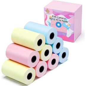 18 Rolls Kids Instant Camera Print Refill Paper - Photo Printer Thermal Paper Rolls, Christmas Birthday Gifts Instant Print Camera Refill Paper for 4 5 6 7 8 9 10 Year Old Girls Boys