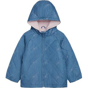 Carter's Baby Girl's Midweight Quilted Fall Coat, Chambray