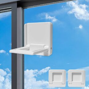 Sliding Door Lock for Child Safety: Child Lock for Sliding Glass Door, Window, Sliding Cabinets, Sliding Closet, etc, 3M Adhesive No Drill No Screw, More Security for Baby and Pets (2 pack)