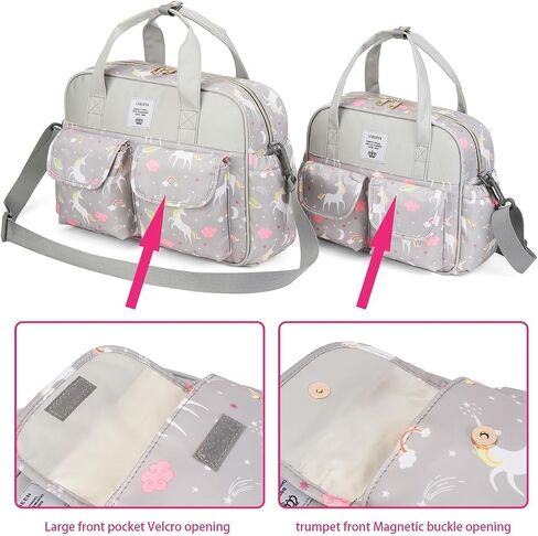 Diaper Bag Tote,Mommy Bag for Hospital,Crossbody Waterproof Baby Storafe Bag,Cute Baby Nappy Bag for Mom in Saudi Arabia