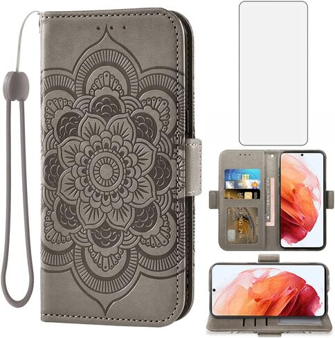 Asuwish متوافق مع حافظة محفظة Samsung Galaxy S22 Plus 5G وواقي شاشة من الزجاج المقسى وحامل بطاقات قابل للطي وغطاء الهاتف الخلوي لـ Gaxaly S22+5G Galaxies S22plus 22S + S 22 22+ G5 Women Green in Saudi Arabia