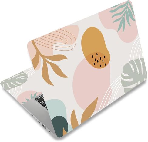 PLIGREAT Golden Sun Mountain Line Art Laptop Skin Sticker Decals Universal Vinyl Reusable Notebook Decorative DIY Watercolor Protector Cover Stickers for 12" 13" 13.3" 14" 15 inch Laptop Netbook PC in Saudi Arabia