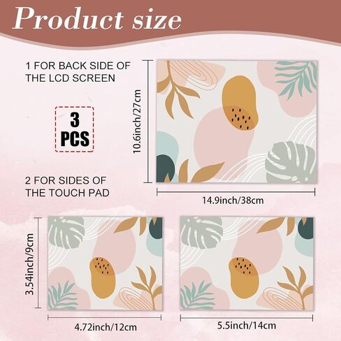 PLIGREAT Golden Sun Mountain Line Art Laptop Skin Sticker Decals Universal Vinyl Reusable Notebook Decorative DIY Watercolor Protector Cover Stickers for 12" 13" 13.3" 14" 15 inch Laptop Netbook PC in Saudi Arabia