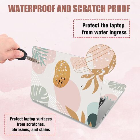 PLIGREAT Golden Sun Mountain Line Art Laptop Skin Sticker Decals Universal Vinyl Reusable Notebook Decorative DIY Watercolor Protector Cover Stickers for 12" 13" 13.3" 14" 15 inch Laptop Netbook PC in Saudi Arabia