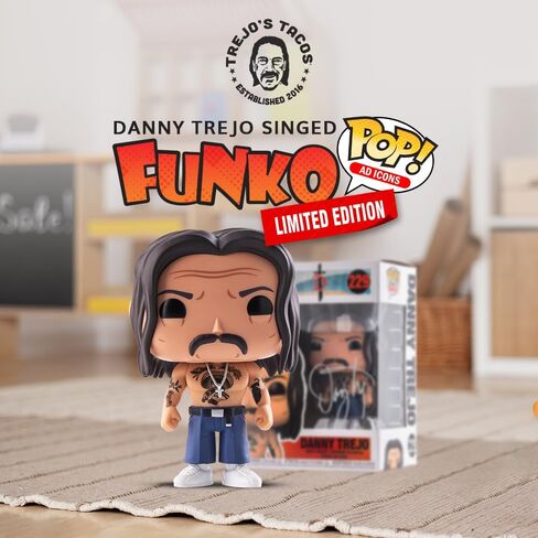 Danny Trejo Singed Funko Pop Limited Edition | Unique Signature from Legendary Actor | Includes Authenticity Sticker | Rare Collectible Item for Dedicated Funko Pop Enthusiasts in Saudi Arabia