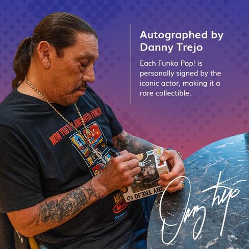 Danny Trejo Singed Funko Pop Limited Edition | Unique Signature from Legendary Actor | Includes Authenticity Sticker | Rare Collectible Item for Dedicated Funko Pop Enthusiasts in Saudi Arabia