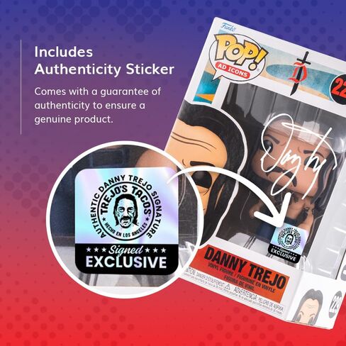 Danny Trejo Singed Funko Pop Limited Edition | Unique Signature from Legendary Actor | Includes Authenticity Sticker | Rare Collectible Item for Dedicated Funko Pop Enthusiasts in Saudi Arabia