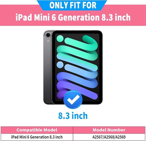 حافظة لجهاز iPad Mini 6 للأطفال والبنات مقاس 8.3 بوصات 2021 مع واقي شاشة وحامل دوار وحامل قلم رصاص من السيليكون الناعم وغطاء حماية لجهاز iPad Mini الجيل السادس باللون الأصفر in Saudi Arabia