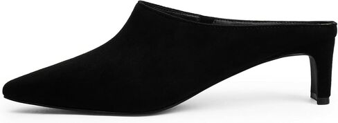 Women's Mule Heels Square Toe Low Chunky Blade Heel Slide on Backless Pumps in Saudi Arabia