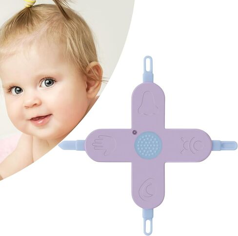 Baby 4-in-1 Nose,Nail and Ear Cleaner,Nail,Nose and Ear Gadget,Safe Ear Wax Removal Tool and Baby Nose Cleaner Nail Cleaner for Baby (Purple) in Kuwait