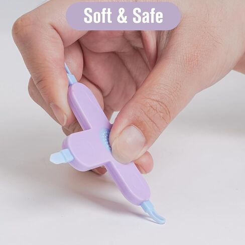 Baby 4-in-1 Nose,Nail and Ear Cleaner,Nail,Nose and Ear Gadget,Safe Ear Wax Removal Tool and Baby Nose Cleaner Nail Cleaner for Baby (Purple) in Kuwait