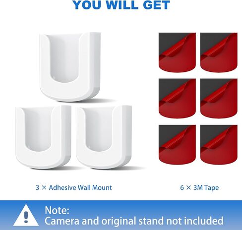 No Drill No Screw Blink Mini Camera Mount, Strong Adhesive Camera Wall Mount for Blink Mini/Mini 2 /Blink Outdoor 4 Camera, Easy to Install Blink Indoor Mount,White(Blink Camera is Not Included) 3Pack in Saudi Arabia