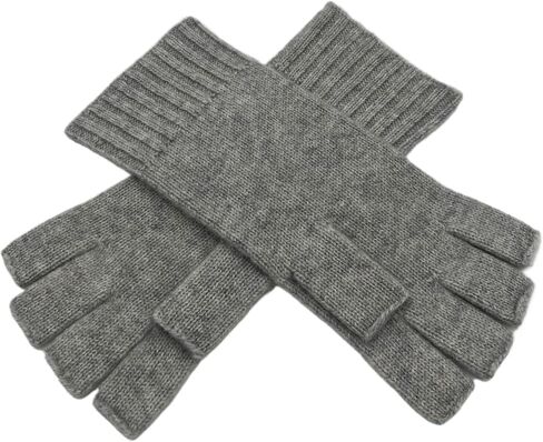 Cashmere Luxe 100% Cashmere Essential Fingerless Glove - Ebony in Saudi Arabia
