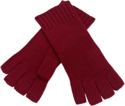 Cashmere Luxe 100% Cashmere Essential Fingerless Glove - Ebony in Saudi Arabia