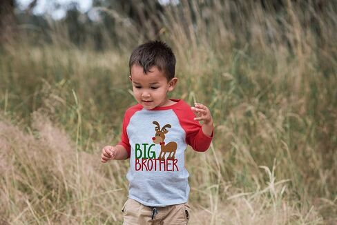 7 ate 9 Apparel Youth Big Brother Christmas Shirt Red in Saudi Arabia