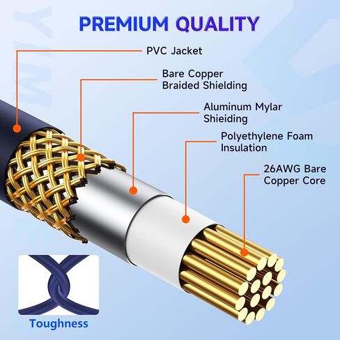مقسم RCA 1 أنثى إلى 2 ذكر، 2 حزمة RCA Y Splitter RCA كابل الصوت والفيديو Cinch Y كابل تمديد لمضخم الصوت، مكبر الصوت، مكبرات الصوت، المسرح المنزلي (كابل RCA Y 15 سم) in Saudi Arabia