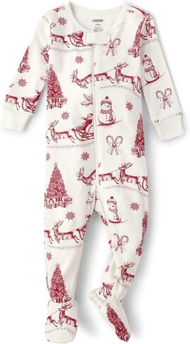 Gymboree Unisex Baby and Newborn Long Sleeve 100% Cotton Zip-Front One Piece Footed Pajamas in Saudi Arabia