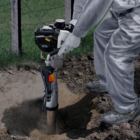 VEVOR 52cc Gas-Powered T Post Driver, 2-Stroke Engine Gasoline Fence Piling Pounder, 1300W Portable Piledriver with 3 Post Driving Head(49/69/100 mm), For Farm, Ranch Fencing, Road Improvements in Saudi Arabia