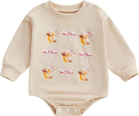 Newborn Baby Boy Girl Hunting Clothes Mallard Duck Bow Sweatshirt Romper Long Sleeve Bubble Romper Bodysuit Outfit in Saudi Arabia