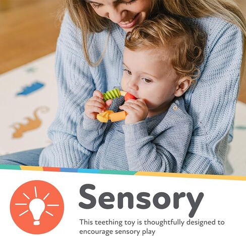 Nuby Pasta Ring Teether - Soft Silicone, Multi-Textured Surface, Easy Grip, Teething Relief for Babies 3+ Months in Saudi Arabia