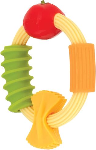 Nuby Pasta Ring Teether - Soft Silicone, Multi-Textured Surface, Easy Grip, Teething Relief for Babies 3+ Months in Saudi Arabia
