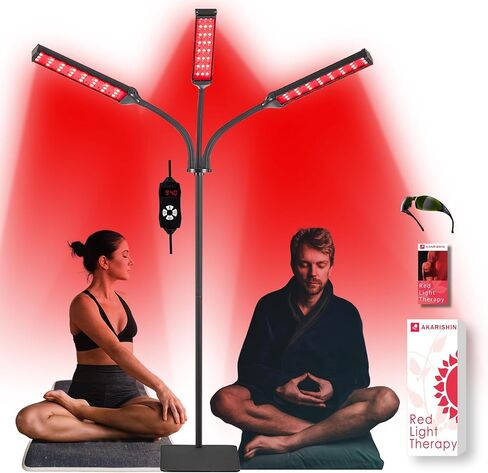 Red Light Therapy Lamp for Face & Body – LED 660nm Red & 850nm&940nm Infrared Light with Adjustable Stand – Skin Care & Muscle Relief Device in Saudi Arabia